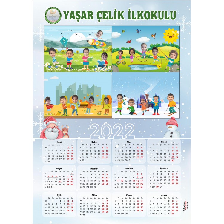 Karikatürlü Sınıf Takvimi Model 04