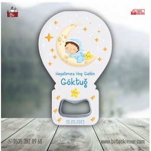 Ay ve Bebek Balon Açacak Magneti Ay ve Bebek Balon Açacak Magneti