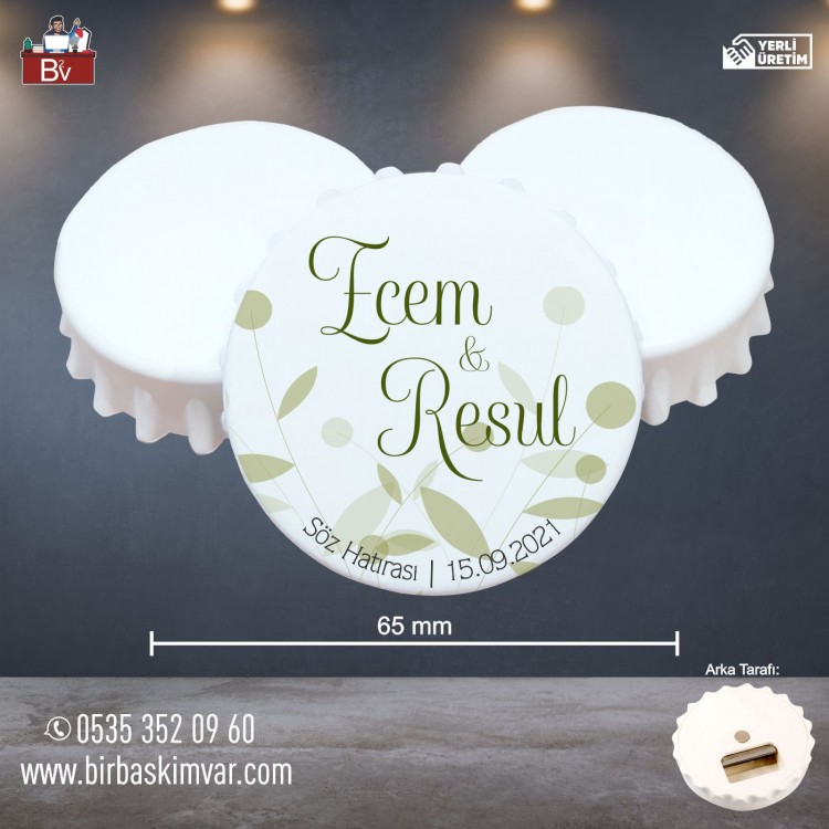 Düğün ve Nikah için Kapak Açacak Magnet 04