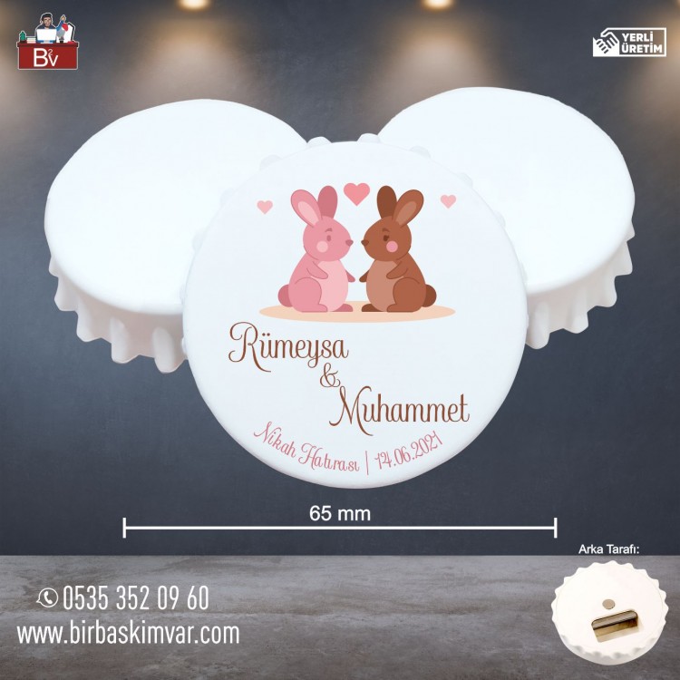 Düğün ve Nikah için Kapak Açacak Magnet 08