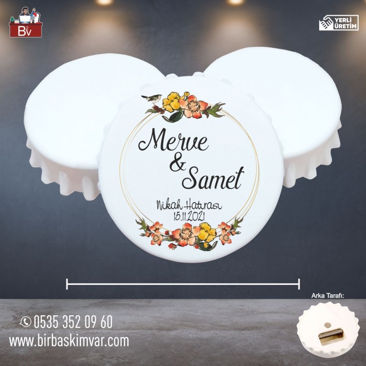 Düğün ve Nikah için Kapak Açacak Magnet 16