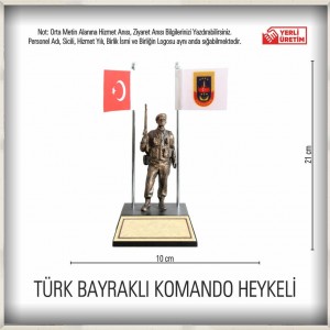 ÇİFT BAYRAKLI KOMANDO PLAKETİ