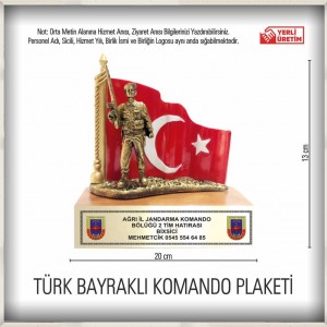 -TÜRK BAYRAKLI HİZMET ANISI PLAKETİ