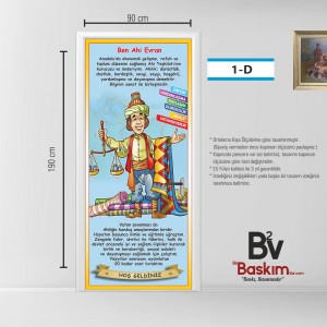 AHİ EVRAN TEMALI KAPI GİYDİRME  - ÖZEL SERİ