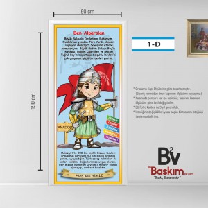 ALPARSLAN TEMALI KAPI GİYDİRME  - ÖZEL SERİ