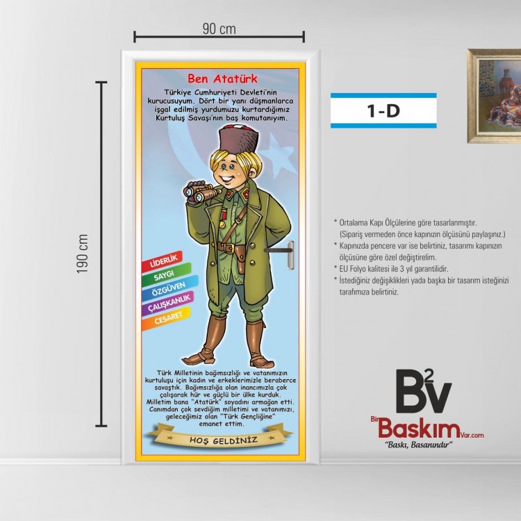 ATATÜRK TEMALI KAPI GİYDİRME  - ÖZEL SERİ