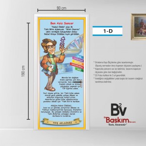 AZİZ SANCAR TEMALI KAPI GİYDİRME  - ÖZEL SERİ