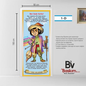 DEDE KORKUT  TEMALI KAPI GİYDİRME  - ÖZEL SERİ