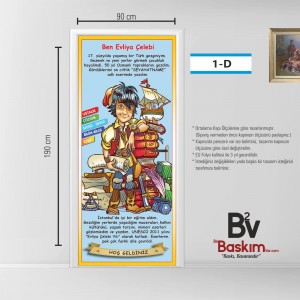 EVLİYA ÇELEBİ TEMALI KAPI GİYDİRME  - ÖZEL SERİ