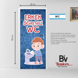 Erkek Wc Kapı Giydirme Modeli 