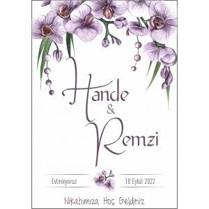Mor Renkleri ile Karşılama Panosu 