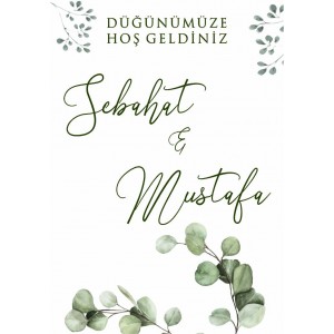 Küçük Yeşil Dalları ile Karşılama Panosu
