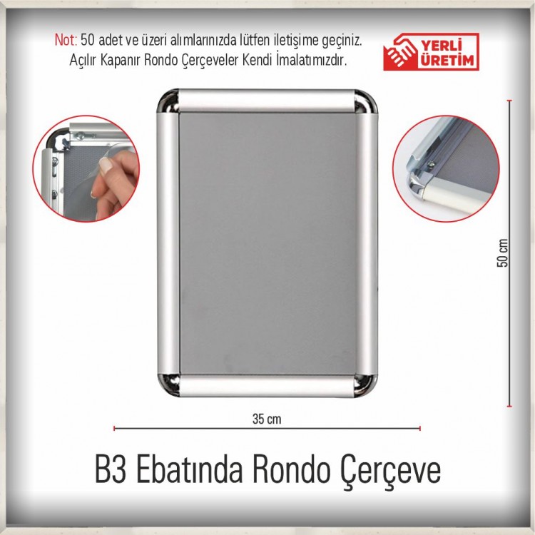 B3 Ebatında Rondo Çerçeve(Metal) B3 Ebatında Rondo Çerçeve(Metal)