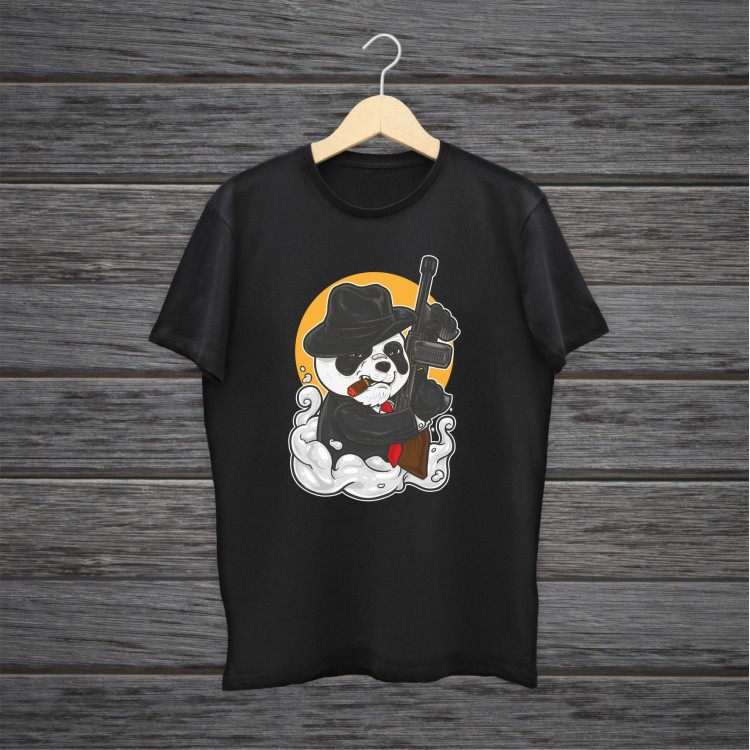 Mafia Panda Baskılı Tişört
