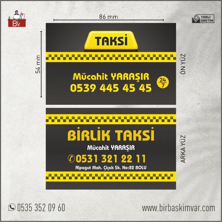 Taksi Kartvizit Modeli - 16