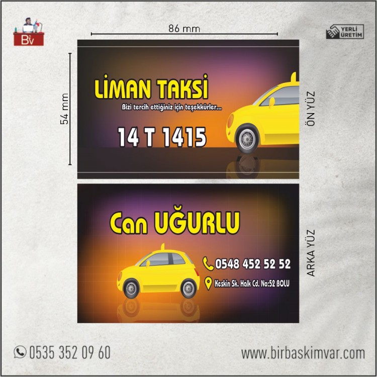 Taksi Kartvizit Modeli - 18