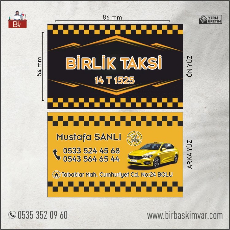 Taksi Kartvizit Modeli - 21