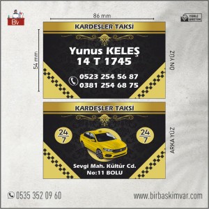 Taksi Kartvizit Modeli - 30