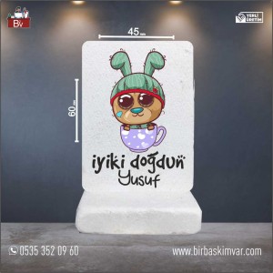 Bardak içindeki Tatlı Ayıcık Taş Magnet