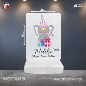 Doğum Günü Fil Modelli Taş Magnet