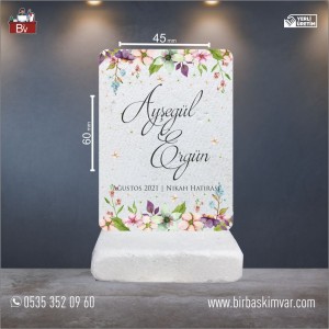 Rengarenk Çiçekleri ile Doğal Taş Magnet