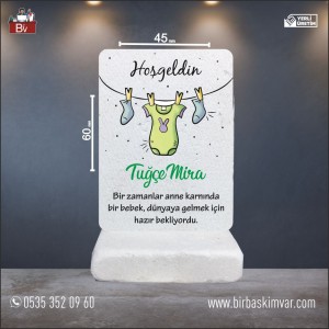 Bebek Atlet Temalı Doğal Taş Magnet 