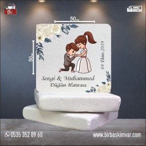 Karikatür Desenli Doğal Taş Magnet 