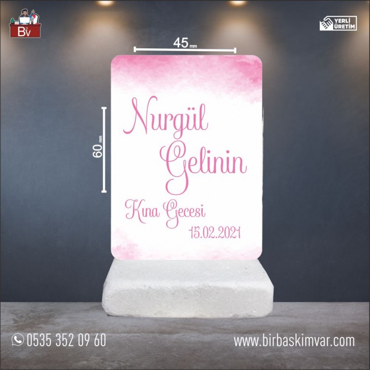 Pembe Renkleri ile Kız Kınası Doğal Taş Magnet