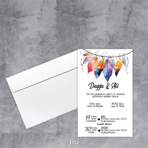 Beyaz Zarflı Davetiye - Model 1152 Beyaz Zarflı Davetiye - Model 1152