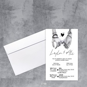 Beyaz Zarflı Davetiye - Model 1198 Beyaz Zarflı Davetiye - Model 1198