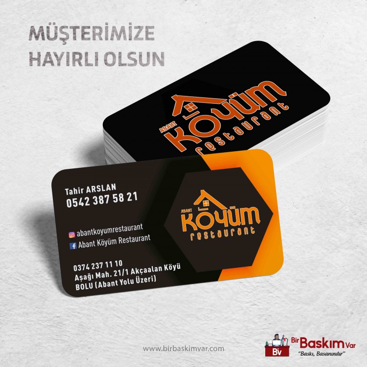 Köyüm Restaurant Kartviziti