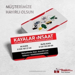 Kayalar İnşaat Kartviziti